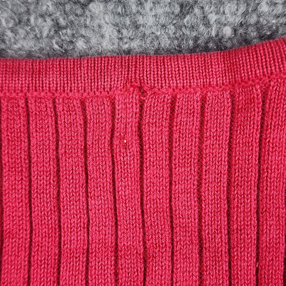 Eddie Bauer Womens Pink Ribbed Knit Short Sleeve Cotton Sweater Size S